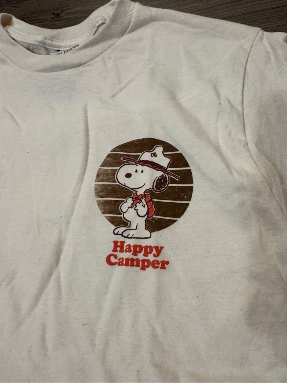 🆕 Hybrid Apparel 'Happy Camper' Snoopy Graphic Tee. S. NWOT!🔥
